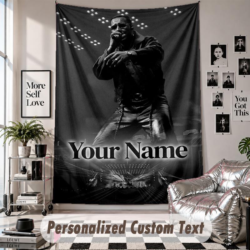 Wall Hanging Tapestry With Custom Name & Text, Apache 207 Decorative Tapestry For Bedroom