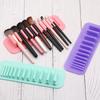 Multicolor Silicone Cosmetic Brush Drying Rack Wall-Mounted Brush Storage Rack Non-punching Cosmetic Brush Storage Rack