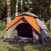 Dome Camping Tent for 3 Persons Grey and Orange Quick Release