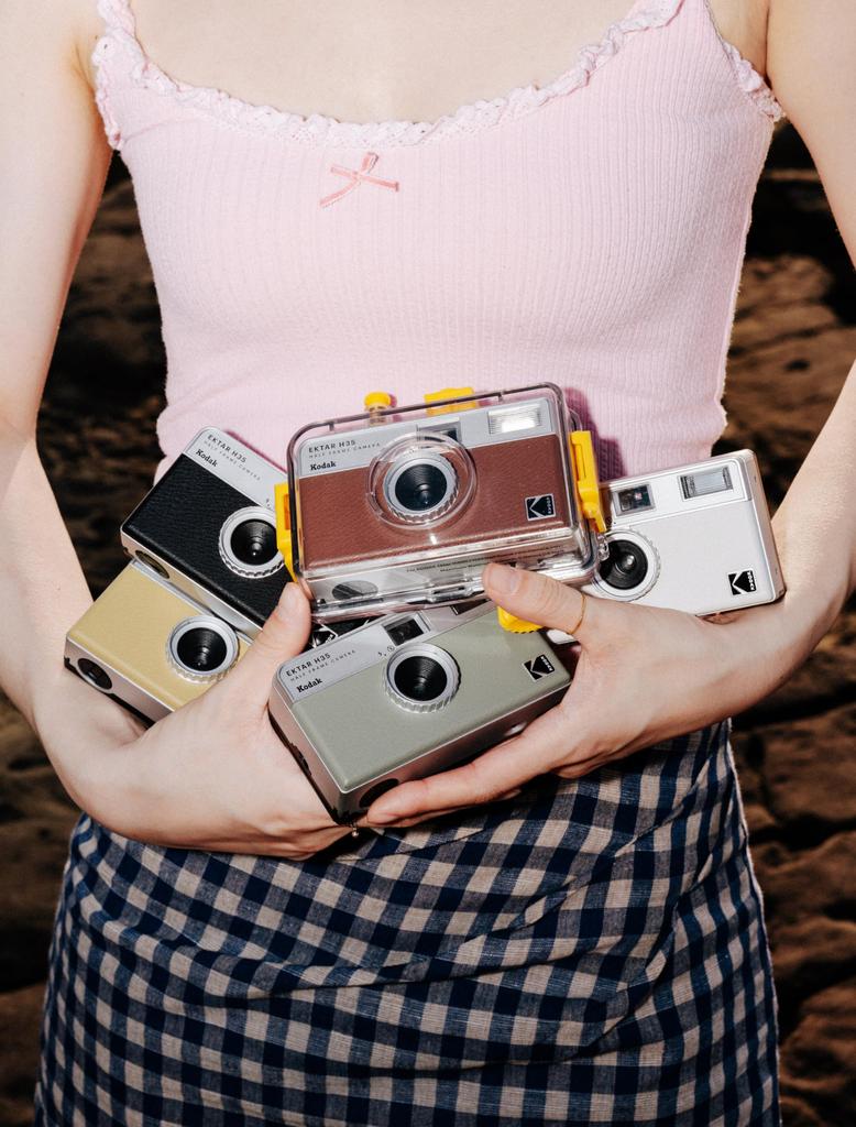 KODAK EKTAR H35N H35 Film Kameraları için Su Geçirmez Kılıf 5m Kolay ve AAA Piller Dahil Değil & Yarım Kare - Yeniden Kullanılabilir, Dayanıklı, Sualtı, Kullanım,