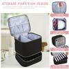 Double Quilted Nail Polish Organizer Portable Nail Polish Storage Bag Gel Nail Polish Carrying Case Nail Kit Supplies Organizer