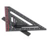 Plastic Material Folding Square Multipurpose Design 7-inch Size Triangle Ruler Black 90 Degree Woodworking Square