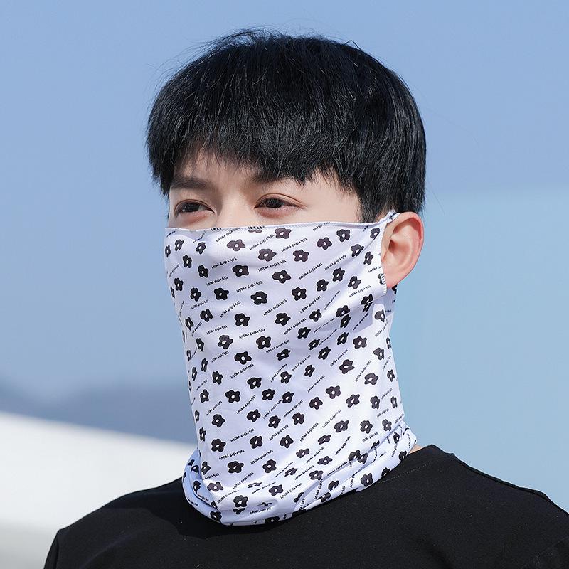 Unisex UV Protection Breathable Face Mask & Neck Gaiter with Ear Loops for Summer Cycling