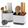 1 Stück doppelstöckiger abnehmbarer Essstäbchenkorb multifunktionaler Löffelgabel-Aufbewahrungshalter Besteckorganisator Küche Heimzubehör