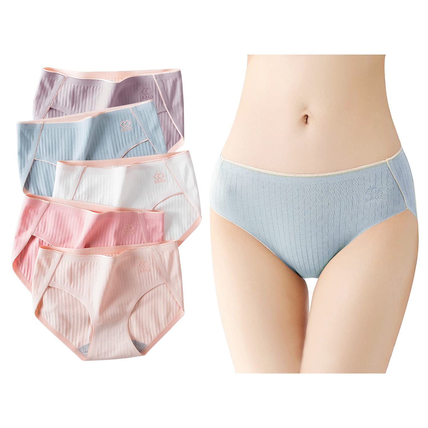 

Seamless Graphene Pure Cotton Breathable and Organic Set [WindTour] Women s Shorts, 100% Cotton, Women s Underwear, Crotch, Panties, Mid-Waist Crotch,