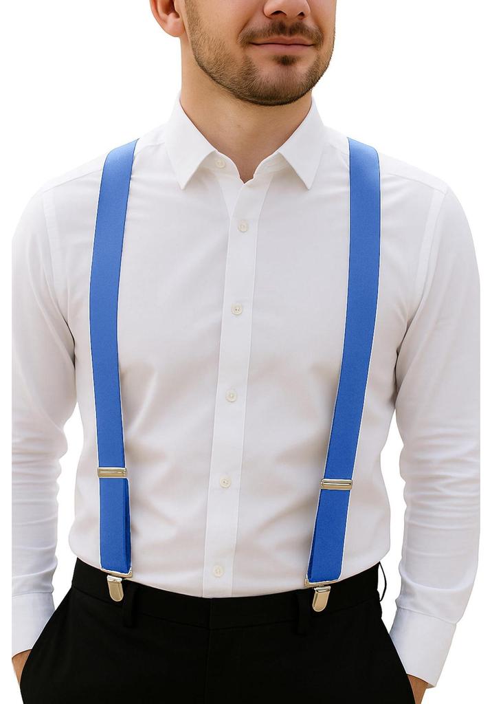Y-Shaped Adjustable Elastic Suspenders with Strong Clips for Parties