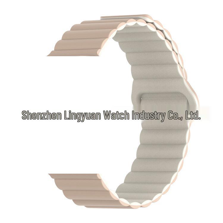 Huawei GT5 & Samsung Two-Tone Silicone Magnetic Loop Watch Strap (16mm/18mm)