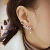 S925 White Gold Plated Teardrop Cluster Earrings with Simulated Diamond
