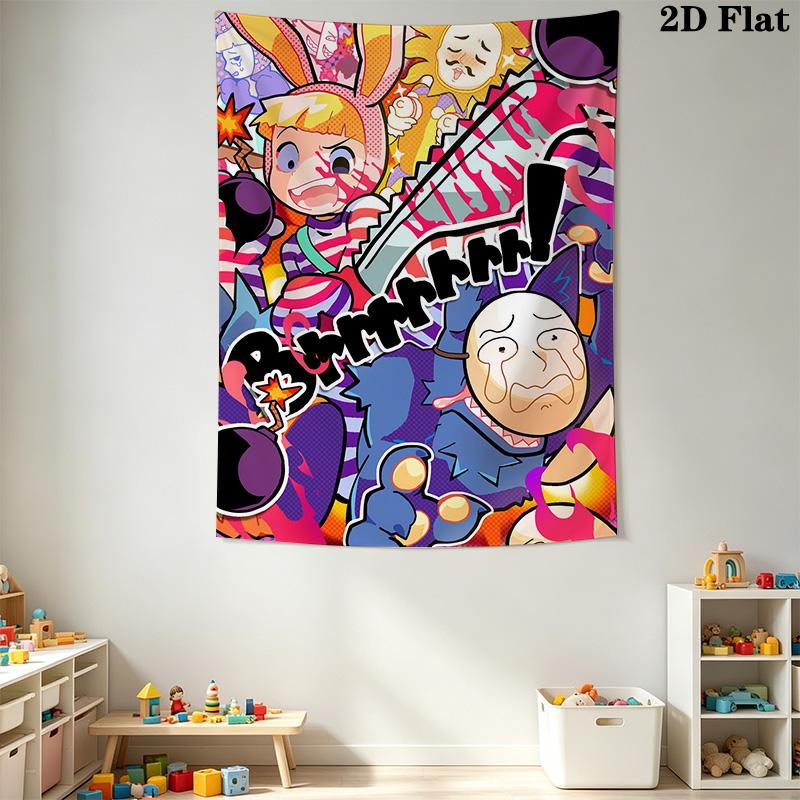 Popee the Performer Inspired Pattern Home Decor Tapestry, Wall Hanging, Decorative RV Wall Cloth.XGT0914181