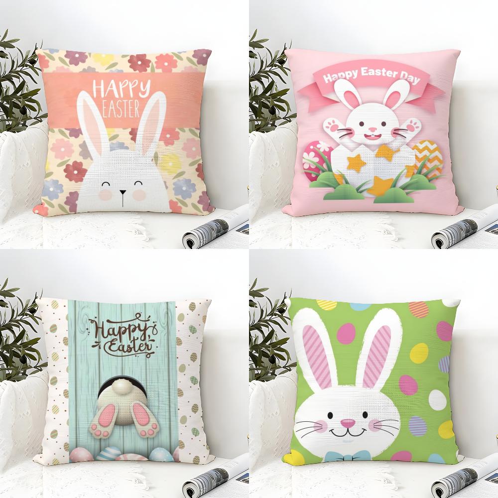 Easter Pillow Case Linen Cushion Covers For Decorative Sofa Home Pillows Case Car Chair Pillows Cases