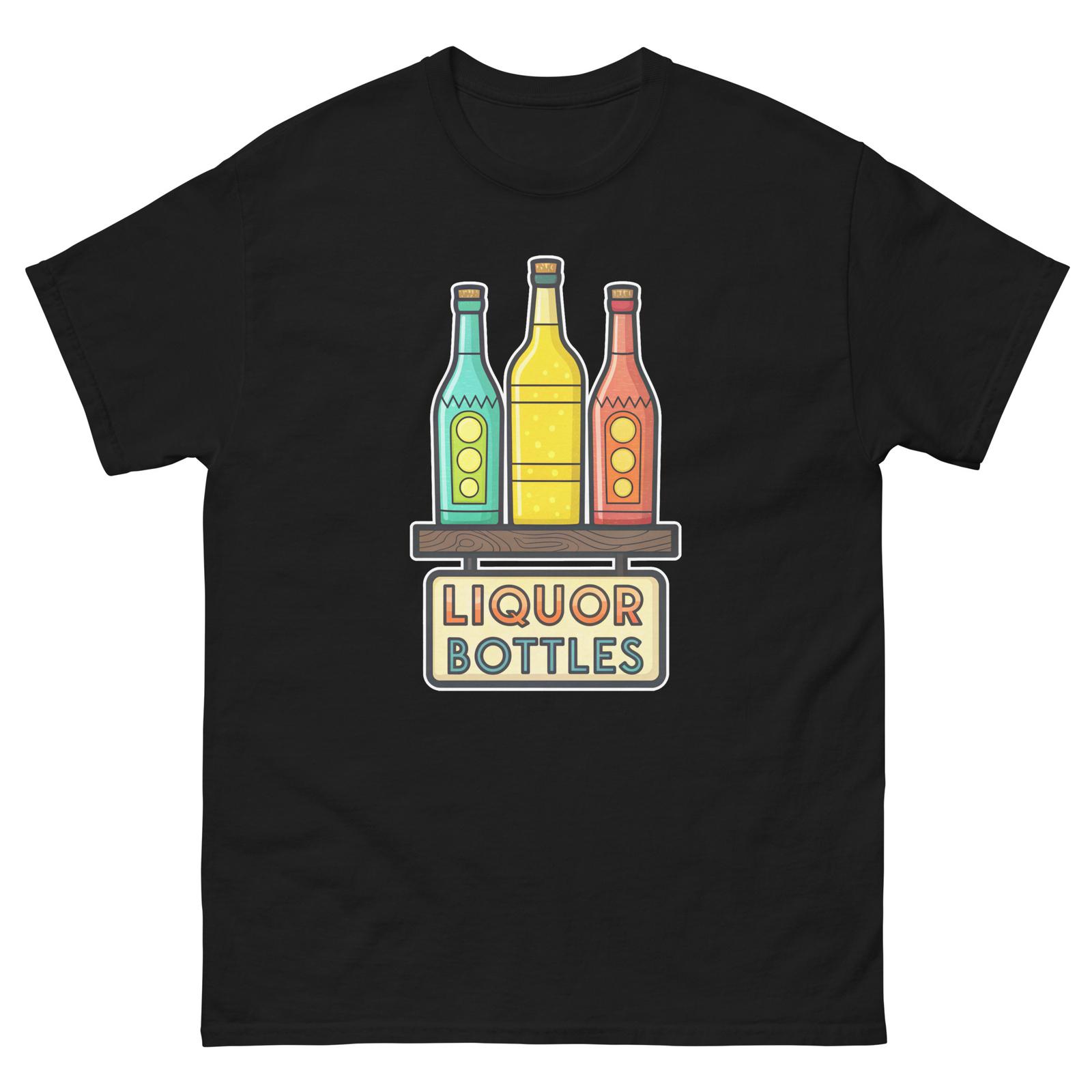 Liquor Bottles Nightclub Bar Nightlife Party T-Shirt L