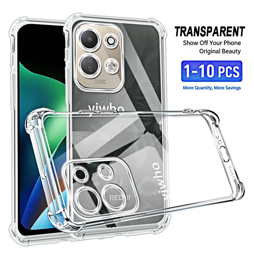 1-2pcs Shockproof Phone Case for Xiaomi Redmi 17 4G Global 15 13 12 11 10 9 8 17a 15a 13a 12a 11a Shell Transparent Back Cover