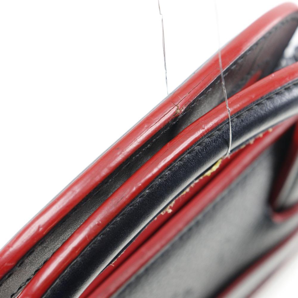 Christian Louboutin Trick Track Handtasche 2-Wege Clutch Nieten schwarz Kalbsleder Herren Gebraucht