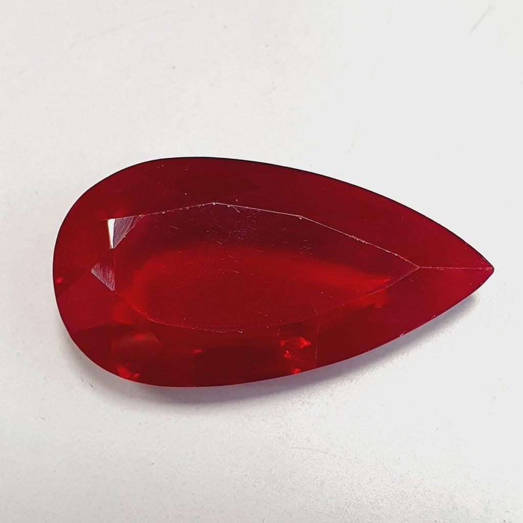 Certified Natural Red Ruby 90.09 Ct Pear Mozambique Heated Gemstone M064 L5Z40