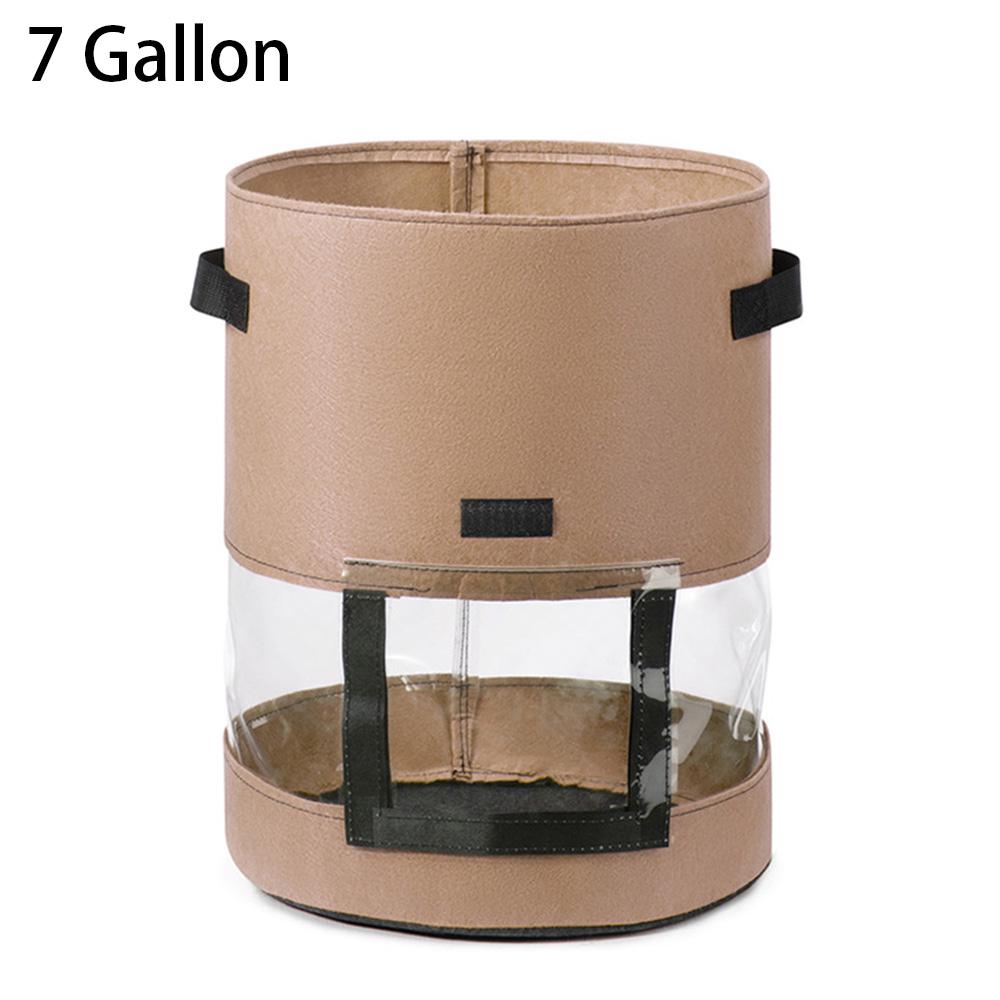 

Non Woven Fabric Potato Bag 7 Gallon or 10 Gallon for Sustainable Home Gardening with Tensile Strength and Aging Resistance