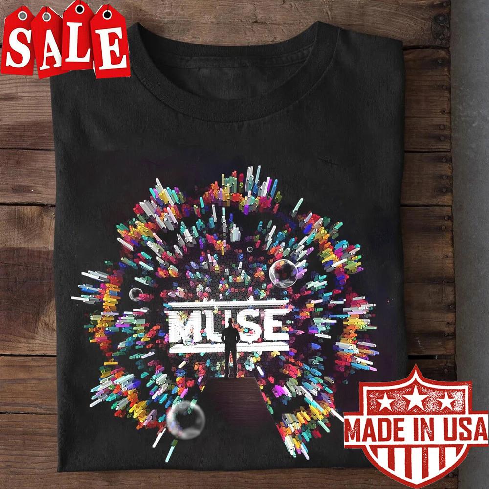 

Редкая футболка с принтом группы Muse, разноцветная, все размеры S-5XL, TA4901, унисекс XXL