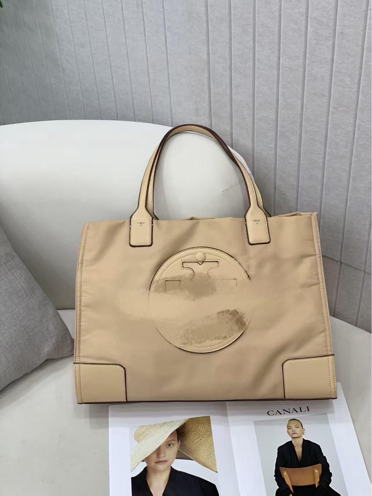 

Women s Large Capacity Nylon Canvas Tote Bag with Magnetic Buckle 34x10x25 cm хаки