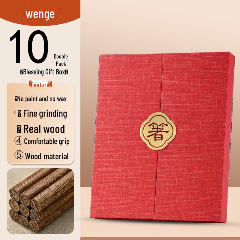 [Wow] Non-Slip, Anti-Mildew Red Sandalwood Chopsticks - Paint-Free, Wax-Free
