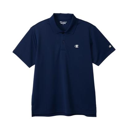 Basic Sports Polo Dunkel UV Geruch mit einem Einzel-Logo Herrenhemd, C3-BS311, Marineblau, Schutz, 100% Polyester, Antibakteriell, Widerstandsfähig,