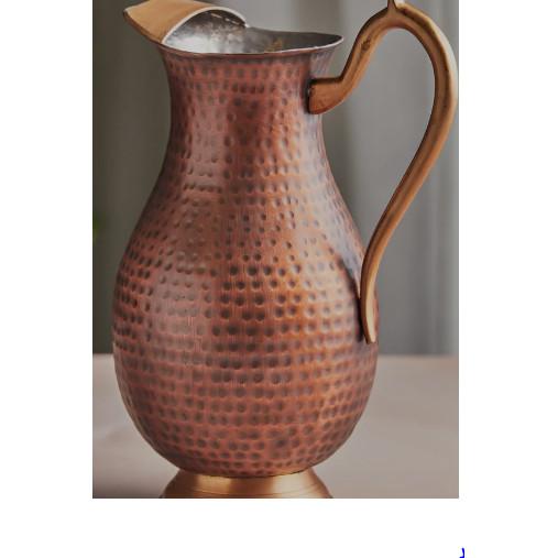 @Pure Copper Jug for Water with Lid & Handle - Antioxidant UKD540 80% off