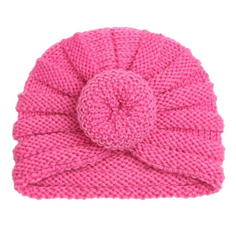 New baby donut wool hat in autumn and winter, children's warm wool pullover hat, baby hat