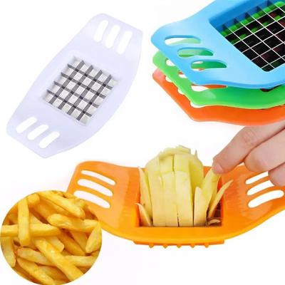 Pommes-Frites-Schneidemaschine, Edelstahl, Kartoffelchip-Schneider, Pommes-Herstellungsschneider, Gemüse- und Obstschneider, Messer, Kochgerät