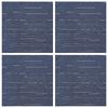 Striped Blue Carpet Tile 50 x 50 cm 4 pcs PP and Bitumen