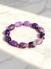 Amethyst Bracelet Natural Stone Healing Crystal Energy Reiki Charm 4mm Beads & Rectangle Beads for Spiritual Balance Jewelry New