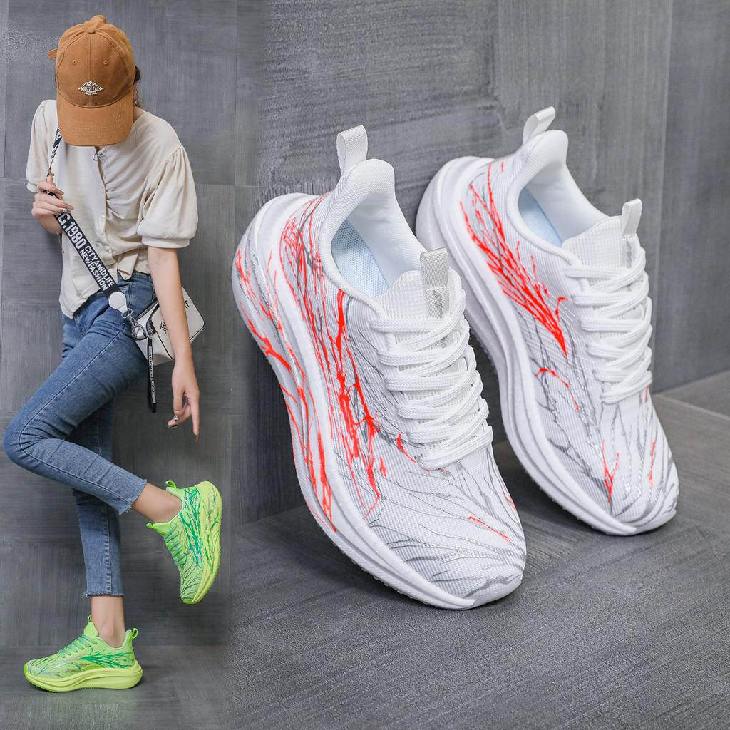 Women Casual Sports Shoes Breathable Lightweight Sneakers Anti-slip Flats Outdoor Running Walking Shoes Female Vulcanized Shoes