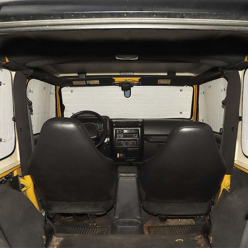 Auto Windschutzscheibe Sonnenschutz Fenster Schatten Faltbare Sonnenblende Abdeckung Fit für Jeep Wrangler TJ 1997-2006 Auto Innen Zubehör
