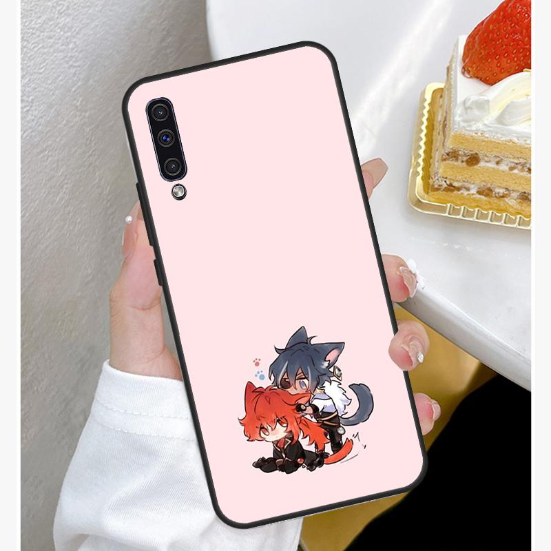 Kaeya and Diluc Genshin Impact Soft Silicone Case For Samsung A52S A12 A22 A32 A42 A52 A72 A31 A51 A71 A50 A70 A20e A21S