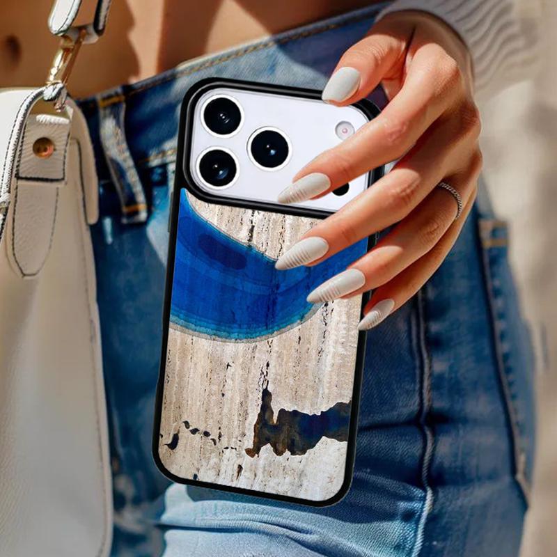 wood Resin Marble printing Phone Case For iPhone 17 Air 14 15 13 12 Max Cover For Apple 16e 11 Pro Max Plus Coque