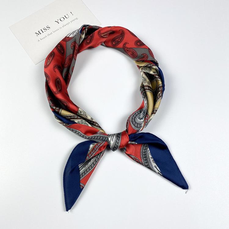 Small Silk Scarf Women'S Season Small Square Scarf Summer Scarf Versatile Fashion Decoration Professional Small Scarf Tide