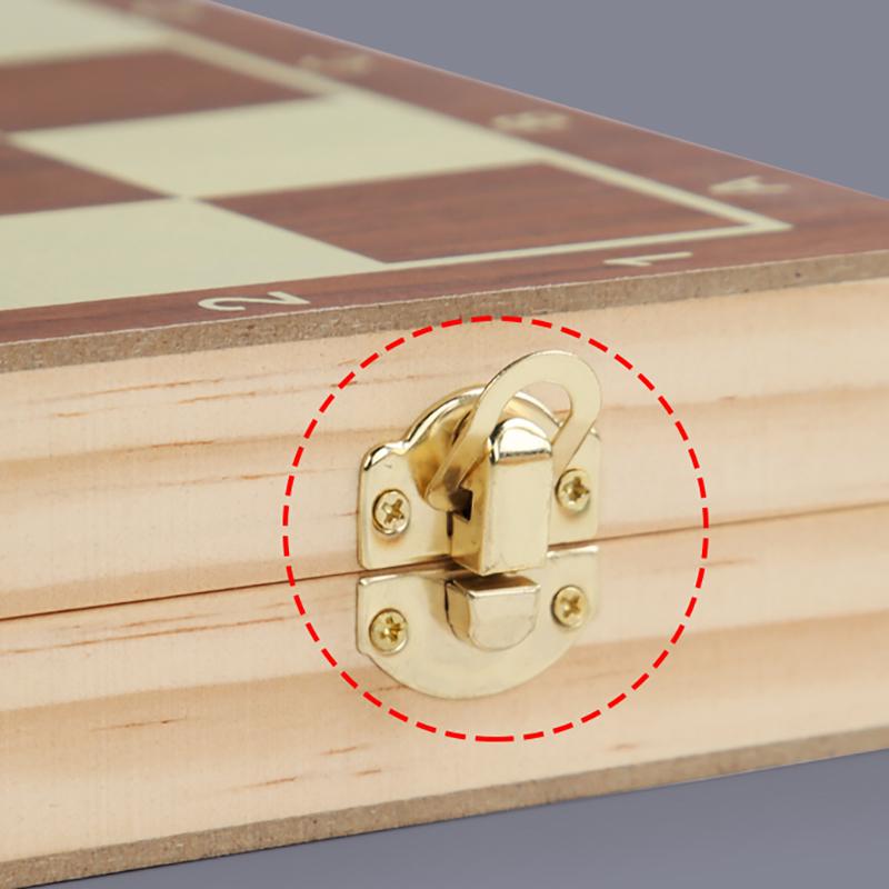 Magnetic Foldable Chess Set High Grade Wooden Chess Game Board Large/Small Size Strategic Thinking Folding Board Game for Party