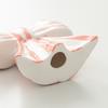 Ceramic Gift Ins Candle Cup Ambience Bow Shaped Design Unique Handicrafts Ornaments Stripe Pattern Decorative 3 Colors
