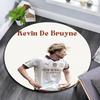 De Bruyne Printed Round Rug, Non Slip Washable Circular Carpet For Living Room Bedroom Playroom, Sports Fan Decor, Holiday Birthday Gift