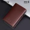 New men's card bag, business RFID automatic card, side push card clip, zipper, magnetic wallet for men