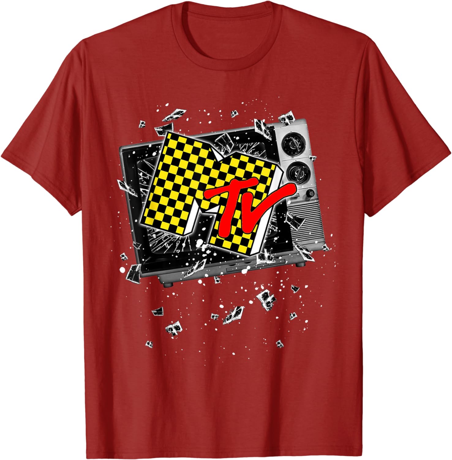 

MTV Checker Board Breaking Tv TShirt S