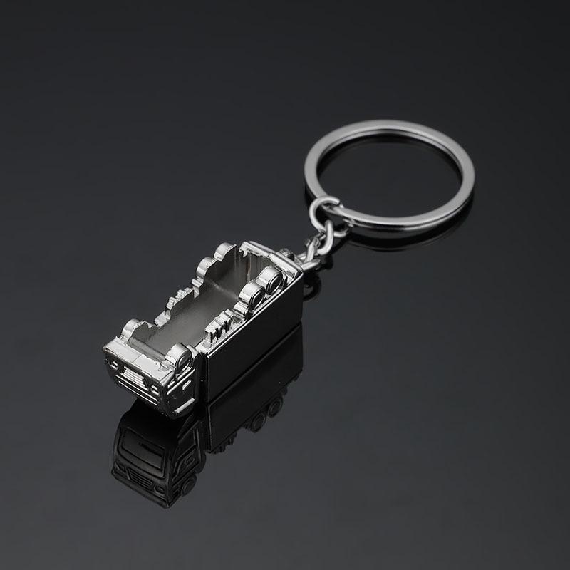 Llaveros Creativos de Camión Tridimensionales Anillo de Metal Simple Colgante Accesorios Exquisitos para Decoración de Mochilas Regalos