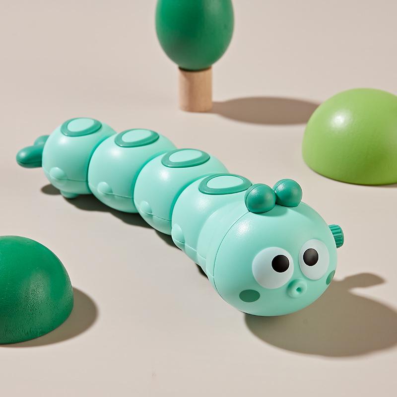 Adorable Wind-Up Cartoon Caterpillar Toy - Encourages Crawling, Durable & High-Quality