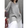 Spring/Summer Retro Embroidered Shirt Loose Literary Leisure Mid-length Women's Top