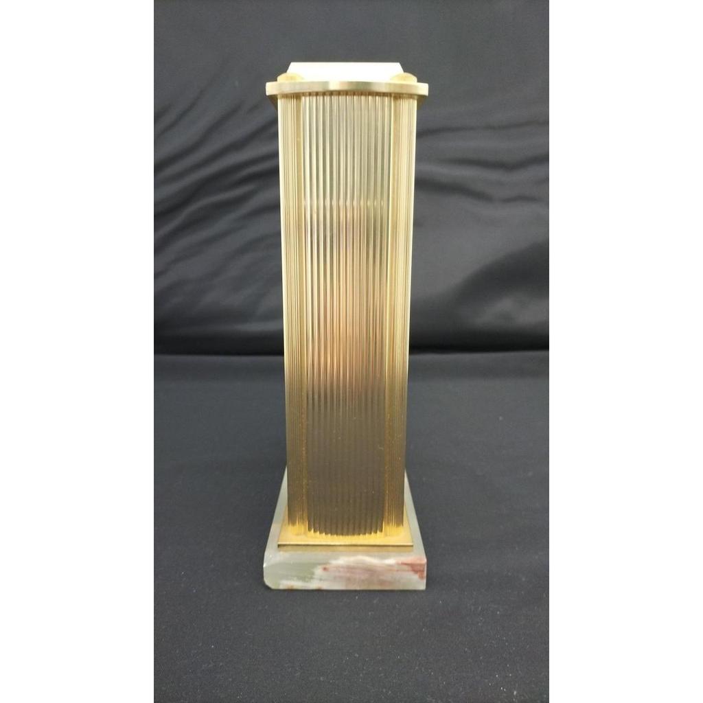 Used SEIKO Green Onyx Table Clock
