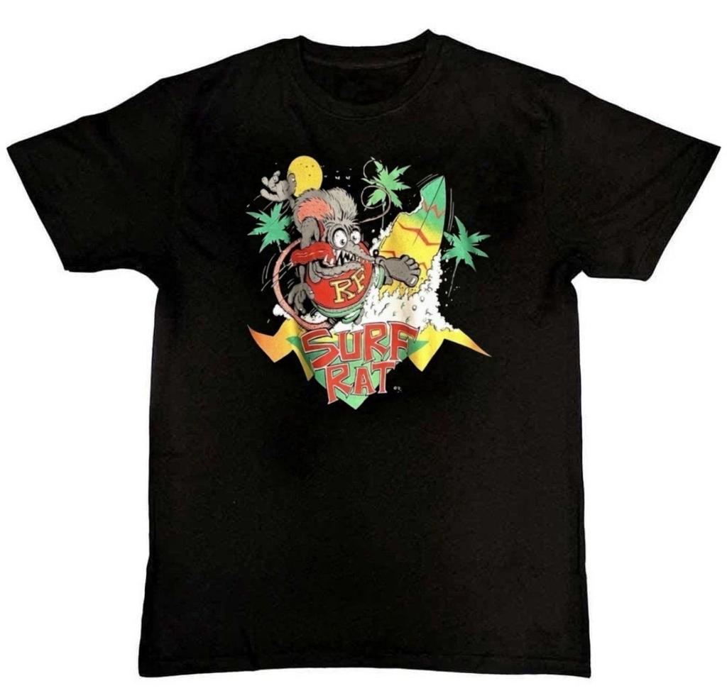 Rat Fink Ed Roth Motorcycle Rockabilly Surf Rat T-Shirt
