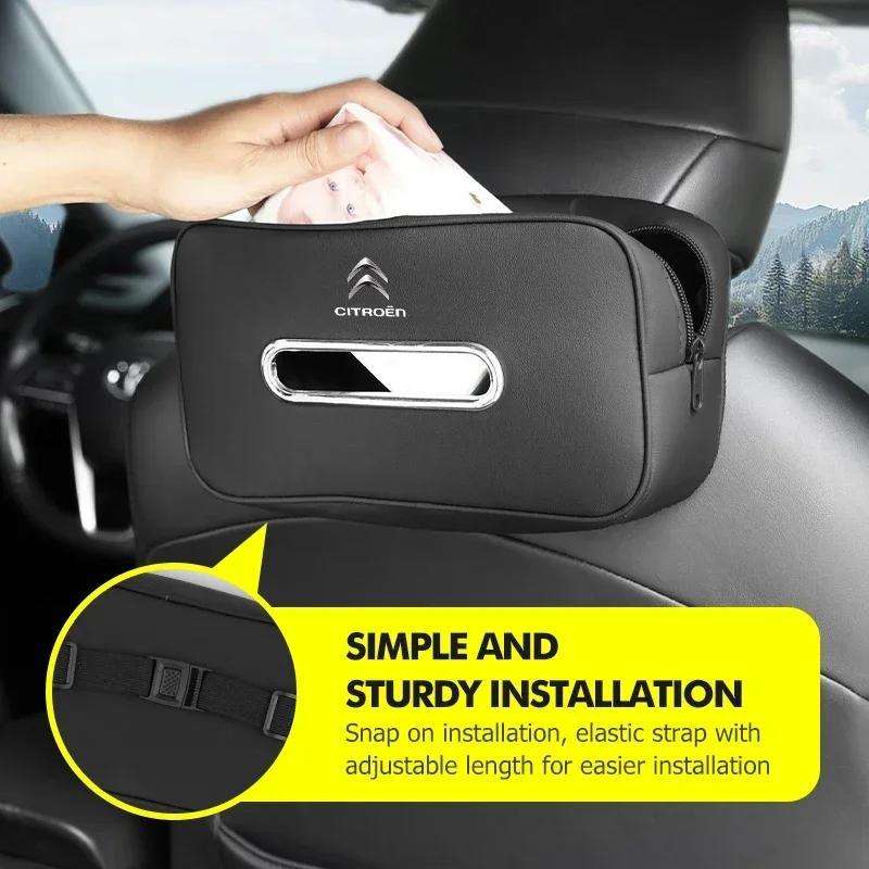 Auto Taschentuchbox Sonnenblende Sitzlehne Aufhängung Papiertüte Für Citroen C4 C3 C5 C1 C2 C6 VTS C4L DS3 DS4 DS5 Grand