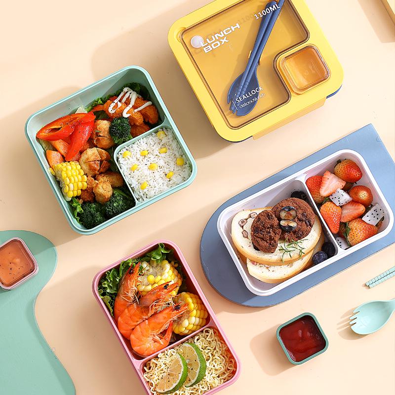 Microwavable Portable Bento Lunch Box - Student & Office Use
