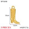 3PCS/LOT CARLIDANA Gold Plated Enamel Charms, Sun Star Boots Halloween Pendants, Stainless Steel DIY Jewelry With Clasp