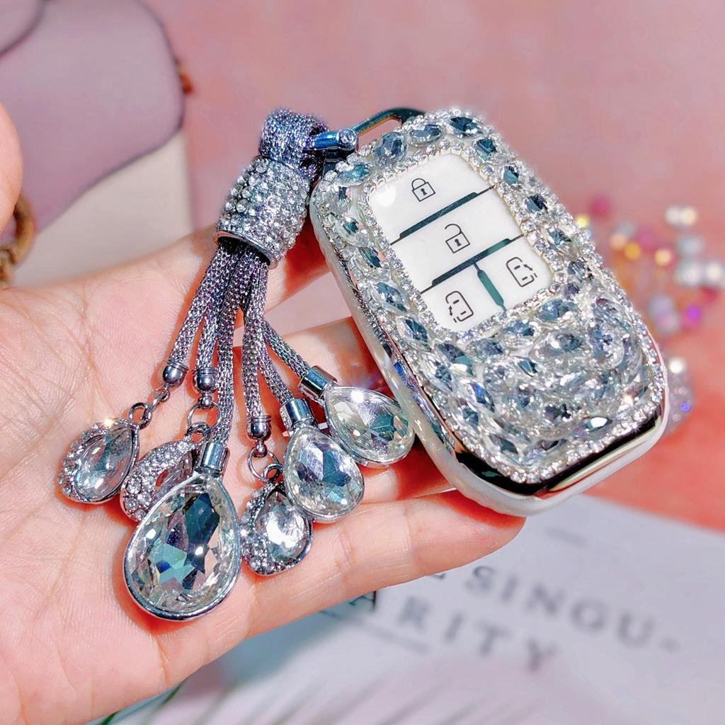 Toyota Alphard/Vellfire/Sienna/Granvia Key Case with Diamond Inlay Buckle Holder