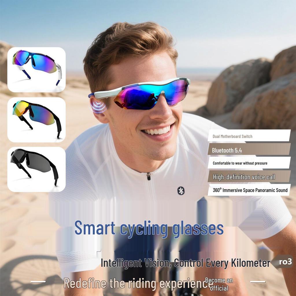 Bluetooth Smart Cycling Glasses: Anti-drop, UV Protection, Music & Call Features