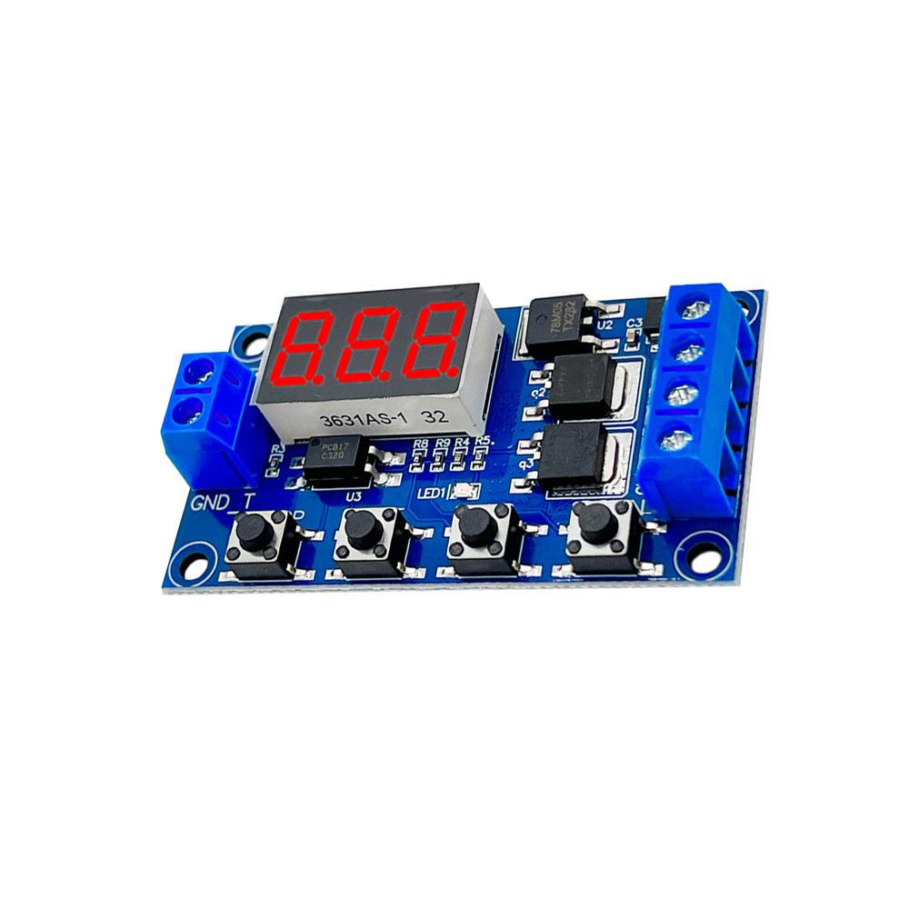 DC 12V 24V Dual MOS LED Digital Time Delay Relay Trigger Cycle Timer Delay Switch Circuit Board Timing Control Module DIY