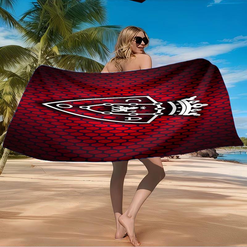 FC Osasuna Golden Lion Beach Towel Microfiber Beach Towel, Lightweight and Quick-Dry, for Summer Travel, Swimming Pool Fan Birthday Gift
